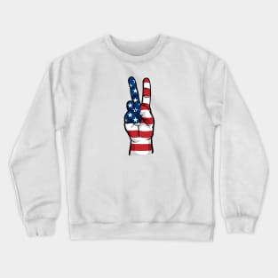 Patriotic USA Peace Sign Crewneck Sweatshirt